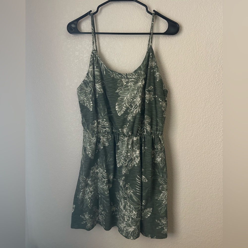 Old Navy Green Floral Mini Dress